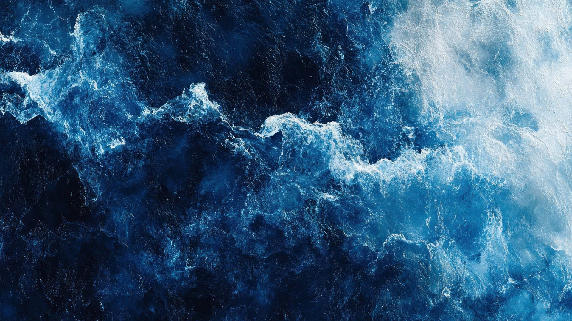 Aerial view of deep blue Pacific water